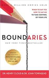 Recommended Book: Boundaries by Henry Cloud